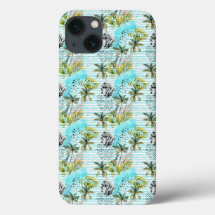 Coques Pour iPhone Motif de palmier à aquarelle Abstrait