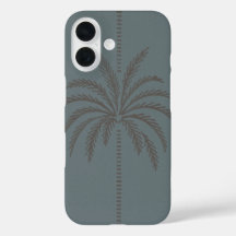 Motif de palmier minimal bleu gris tropical