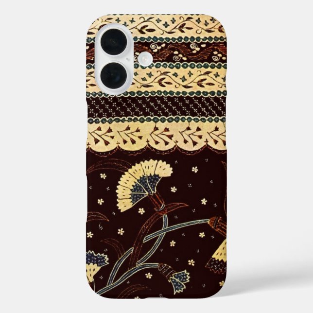 Coques Case-Mate iPhone Motif de papier peint textile batik javanais vinta (Verso)