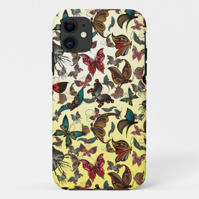 Coques Case-Mate iPhone Motif de papillon de ressort (Dos)