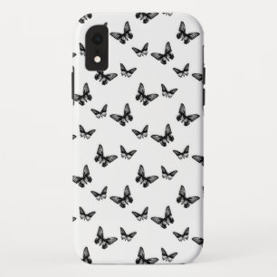 Case-Mate iPhone Case Motif de papillons vintage élégant B&W