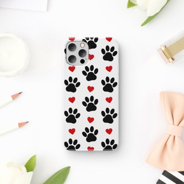 Coques Case-Mate iPhone Motif De Pâtes, Pâtes De Chien, Pâtes Noires, Coeu (Créateur téléchargé)