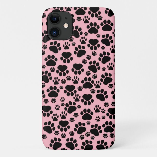 Coques Case-Mate iPhone Motif De Pâtes, Paws Noirs, Paws Chiens, Paws Anim (Dos)