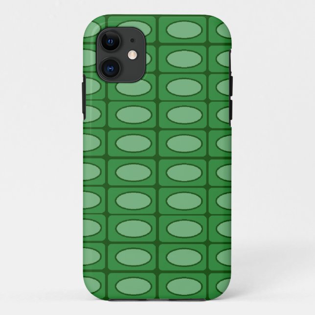 Coques Case-Mate iPhone Motif de peau d'alligator vert (Dos)