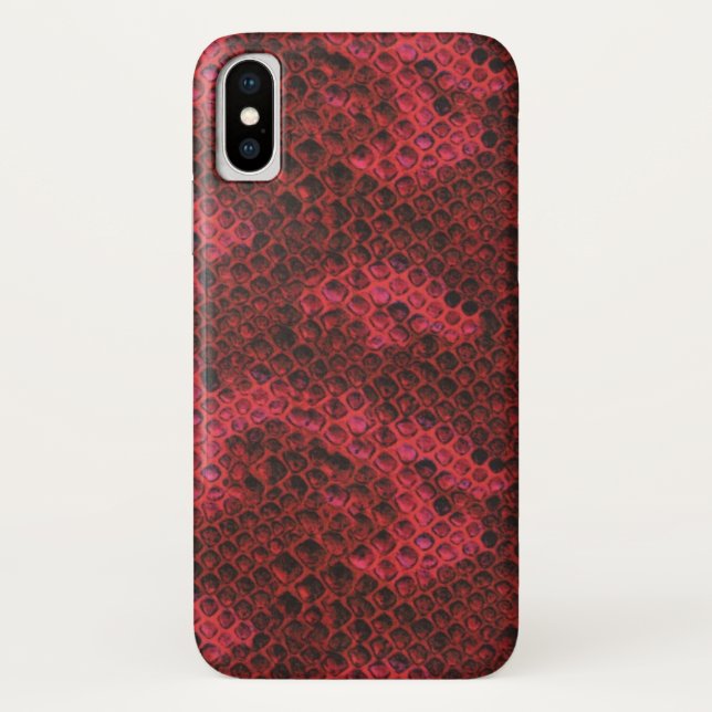 Coques Case-Mate iPhone Motif de peau de serpent rouge et noir Venom (Dos)