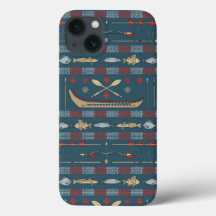 iPhone 13 Coque Motif de pêche ethnique