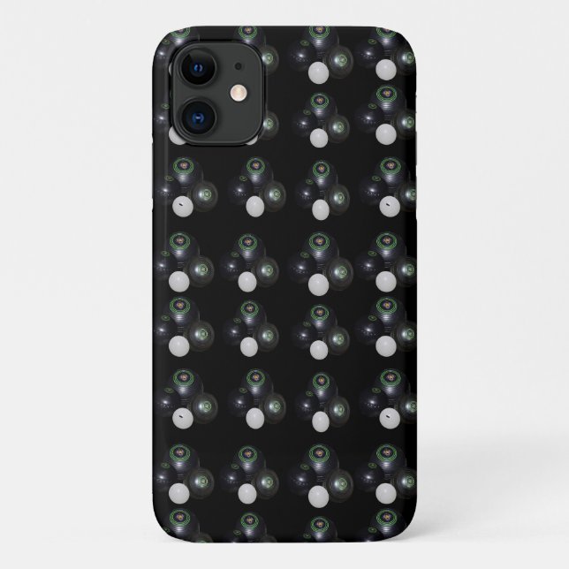 Coques Case-Mate iPhone Motif De Pelouse Noire Et Jacks, (Dos)