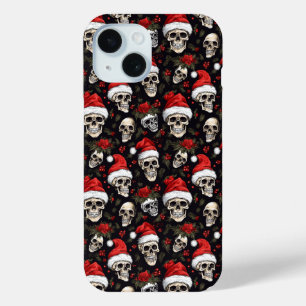 Coque Case-Mate iPhone Motif de Père Noël crâne de Noël sombre gothique d