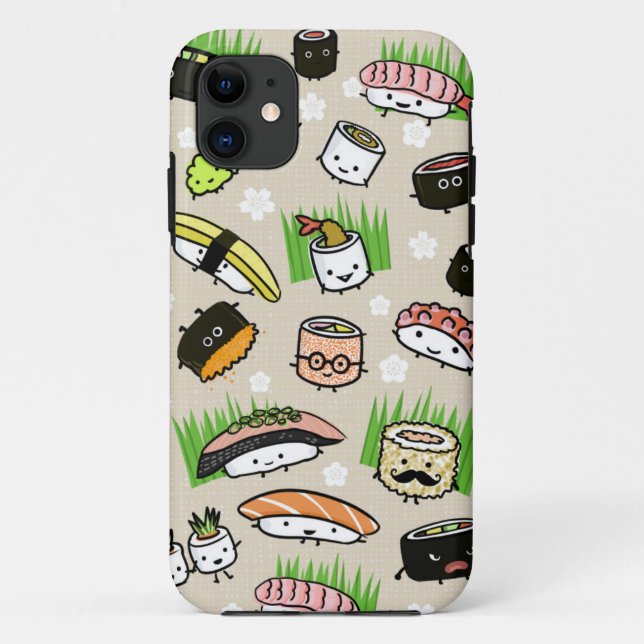 Coques Case-Mate iPhone Motif de personnages de sushi (Dos)