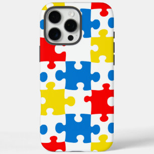 Coque iPhone 16 Pro Max Motif de pièce de puzzle coloré et lumineux