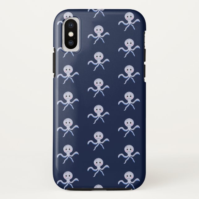 Coques Case-Mate iPhone Motif de Pieuvre Mignonne (Dos)