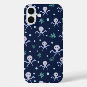 Coque Pour iPhone 16 Plus Motif de Pieuvre Mignonne