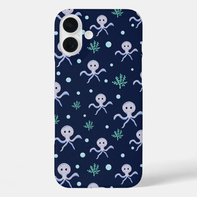 Coques Case-Mate iPhone Motif de Pieuvre Mignonne (Verso)