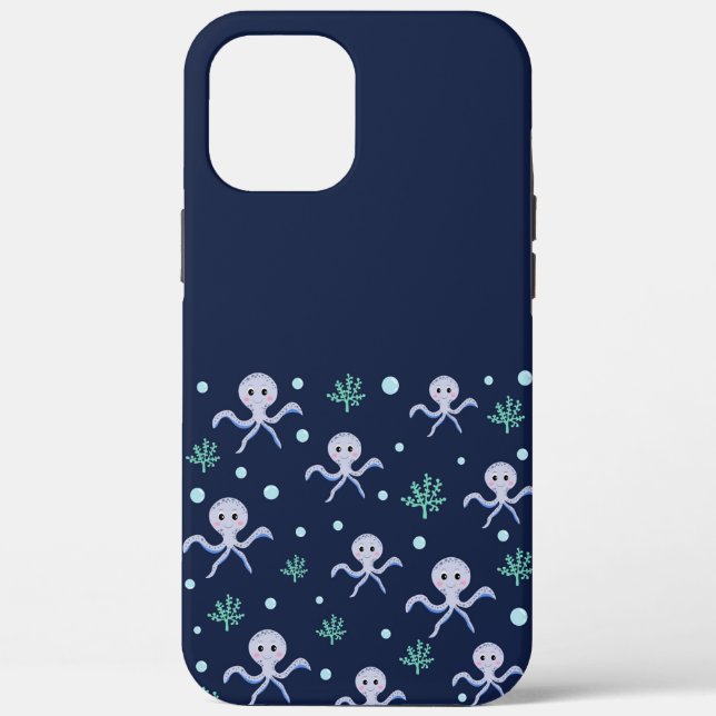 Coques Case-Mate iPhone Motif de Pieuvre Mignonne (Verso)
