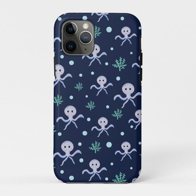 Coques Case-Mate iPhone Motif de Pieuvre Mignonne (Dos)