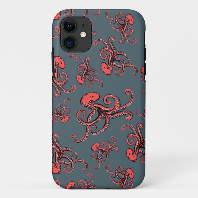 Coques Case-Mate iPhone Motif de pieuvre sournois (Dos)