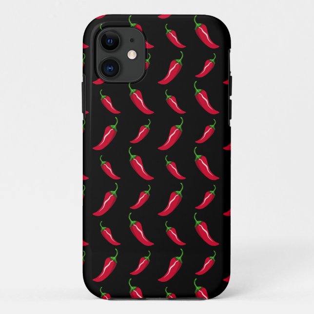 Coques Case-Mate iPhone Motif de piment noir (Dos)