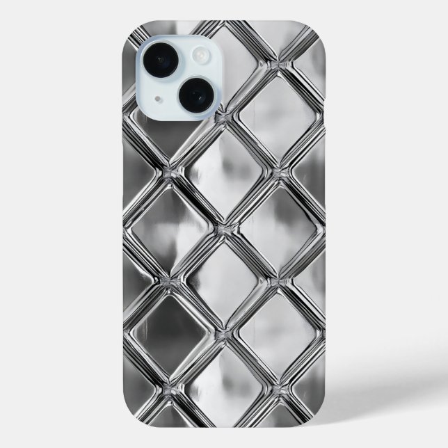 Coques Case-Mate iPhone Motif de plaque d'argent (Verso)