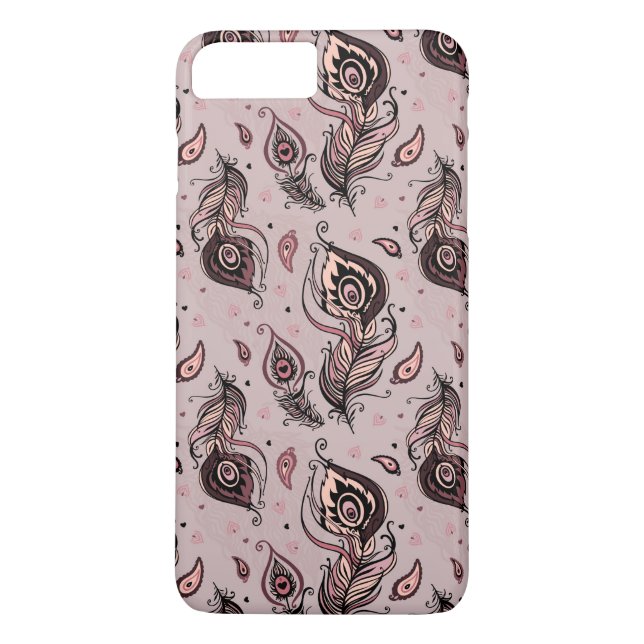 Coques Case-Mate iPhone Motif de plume de paon (Dos)
