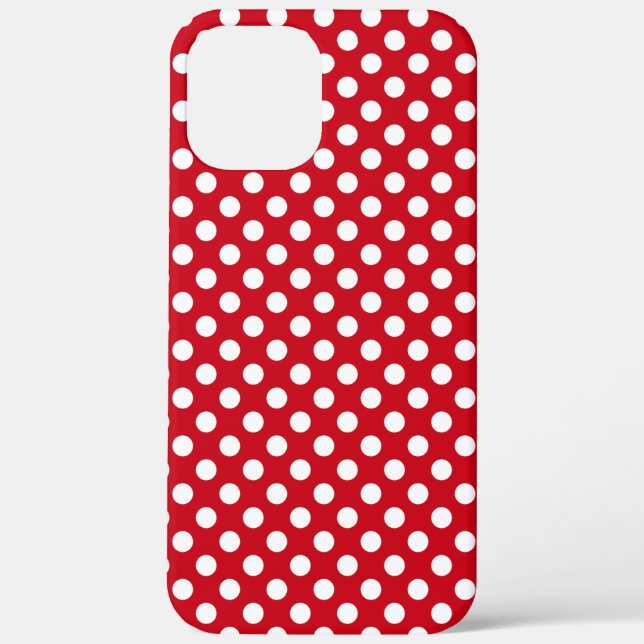 Coques Case-Mate iPhone Motif de point Polka blanc rouge inspiré des année (Verso)