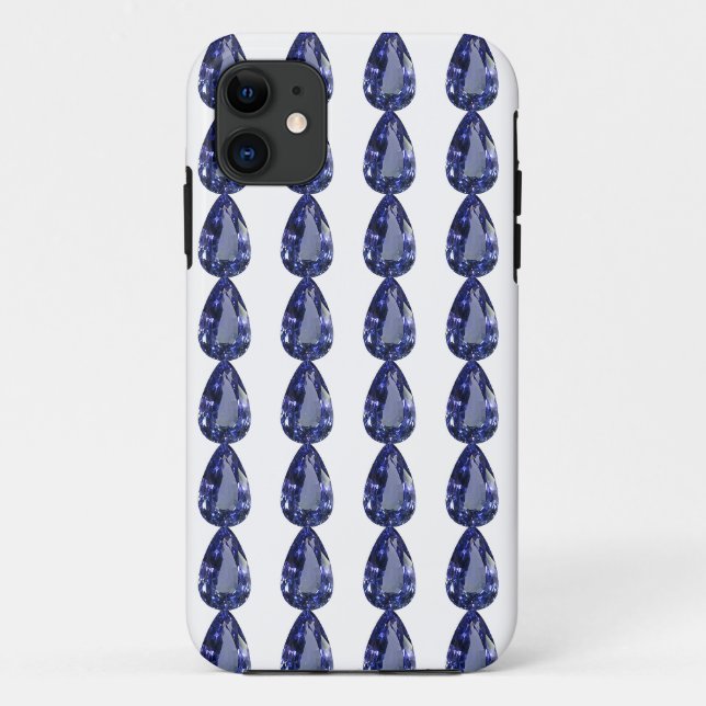 Coques Case-Mate iPhone Motif de poire bleu (Dos)