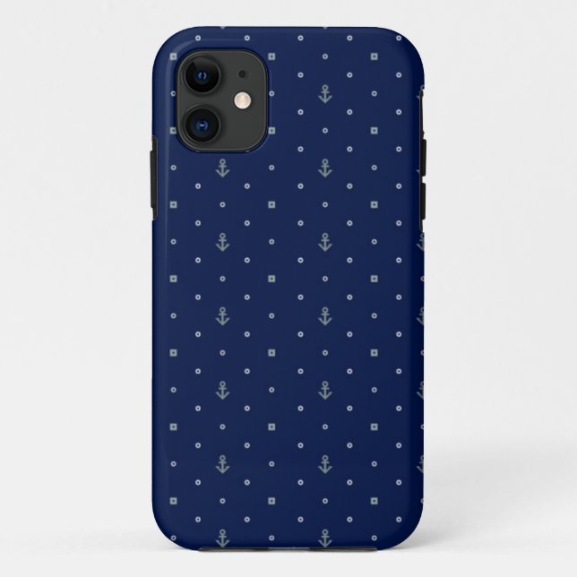 Coques Case-Mate iPhone Motif de pois d'Ancre (Dos)