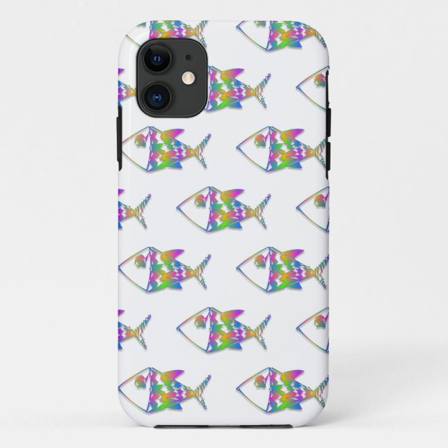 Coques Case-Mate iPhone Motif de poisson Abstrait (Dos)