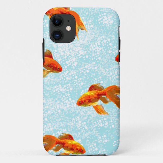 Coques Case-Mate iPhone motif de poisson d'or (Dos)