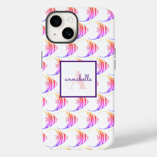 Coque Case-Mate iPhone Motif de poisson rose mou Monogram