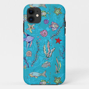 Case-Mate iPhone Case Motif de poisson turquoise