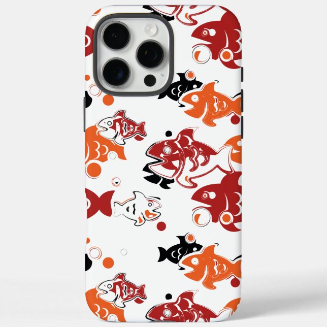 Coques Case-Mate iPhone Motif de poissons nageant abstrait pour design (Verso)