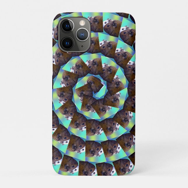 Coques Case-Mate iPhone Motif de porc de la Guinée spirale, (Dos)