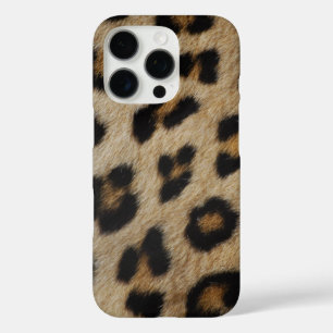 Coque iPhone 16 Pro Motif de poster de animal de fourrure de léopard t