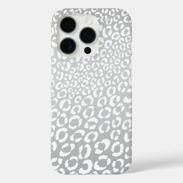 Coques Case-Mate iPhone Motif de Poster de animal de points Leopard Argent (Verso)