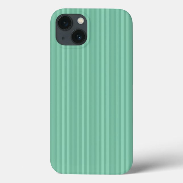 Coques Case-Mate iPhone Motif de rayures verticales vert menthe (Verso)