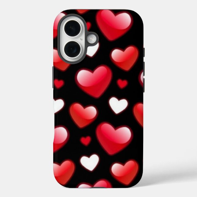 Coques Case-Mate iPhone Motif de Red Heart (Verso)