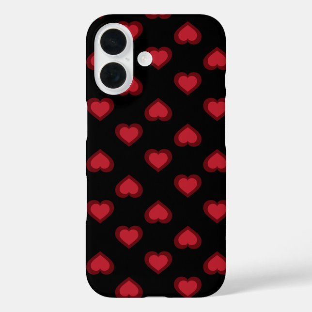 Coques Case-Mate iPhone Motif de Red Hearts (Verso)
