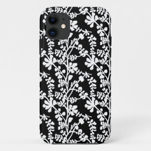 Case-Mate iPhone Case Motif de répétition Floral noir et blanc