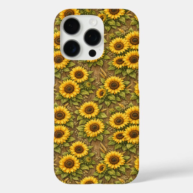 Coques Case-Mate iPhone Motif de répétition sans couture de tournesol enso (Verso)