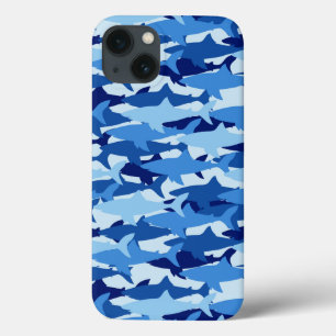 iPhone 13 Coque Motif de requin bleu