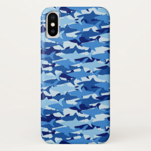 Coque iPhone X Motif de requin bleu Monogramme 2