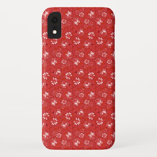 Coques Case-Mate iPhone Motif de rose en rouge (Dos)