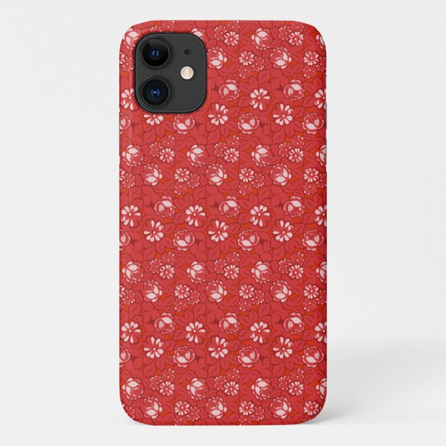 Coques Case-Mate iPhone Motif de rose en rouge (Dos)