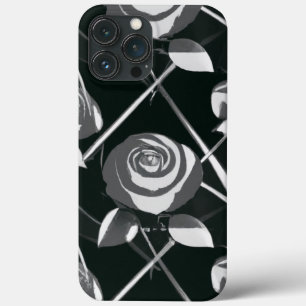Case-Mate iPhone Case Motif de rose géométrique noir et blanc