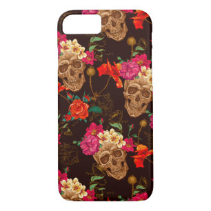 Coque iPhone 8/7 Motif de roses de n de crânes '