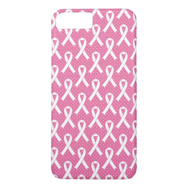 Coques Case-Mate iPhone Motif de ruban de rose de CONSCIENCE de CANCER DU (Dos)