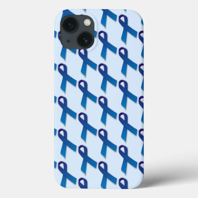 Coques Case-Mate iPhone Motif de rubans bleus (Verso)