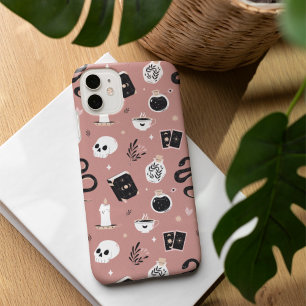 Coque Pour iPhone 16 Motif de serpent crânien Mystic Boho