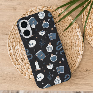 Coque Pour iPhone 16 Motif de serpent crânien Mystic Boho