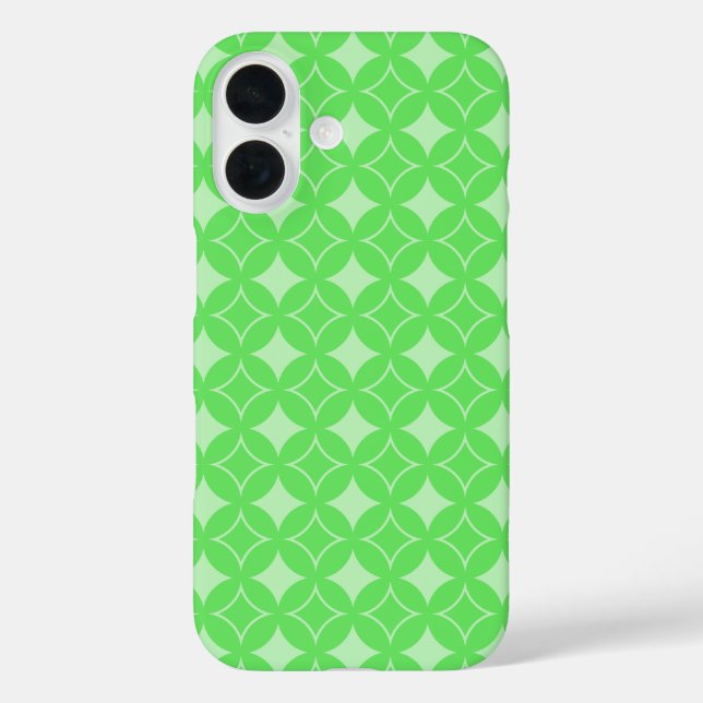 Coques Case-Mate iPhone Motif de shippo vert citron (Verso)